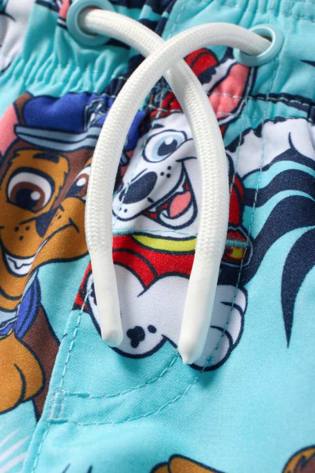 Children Boys - PAW Patrol - Chase, Marshall, Rubble - swim shorts - turquoise