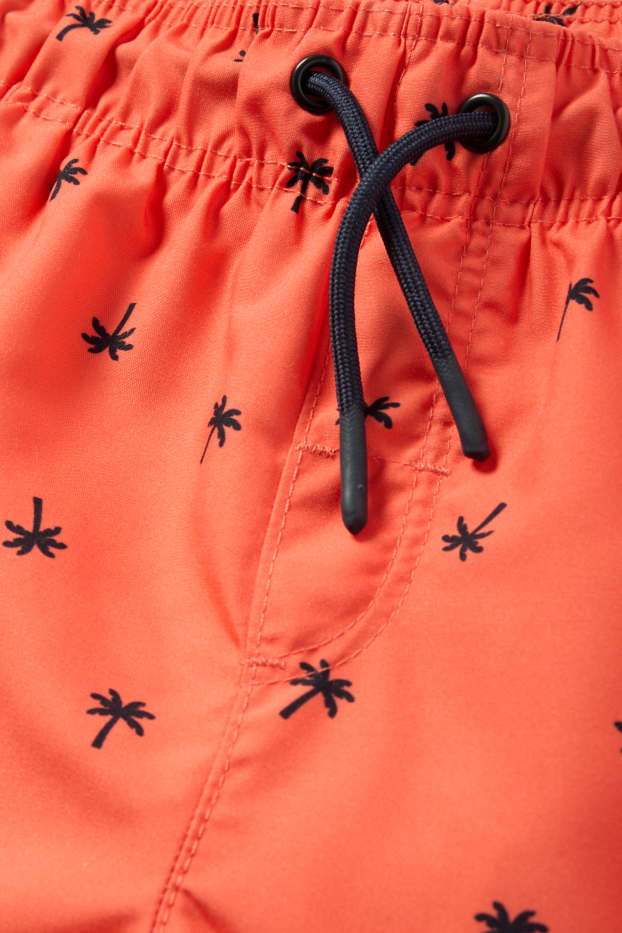 Enfants garçons - Palmiers - short de bain - orange