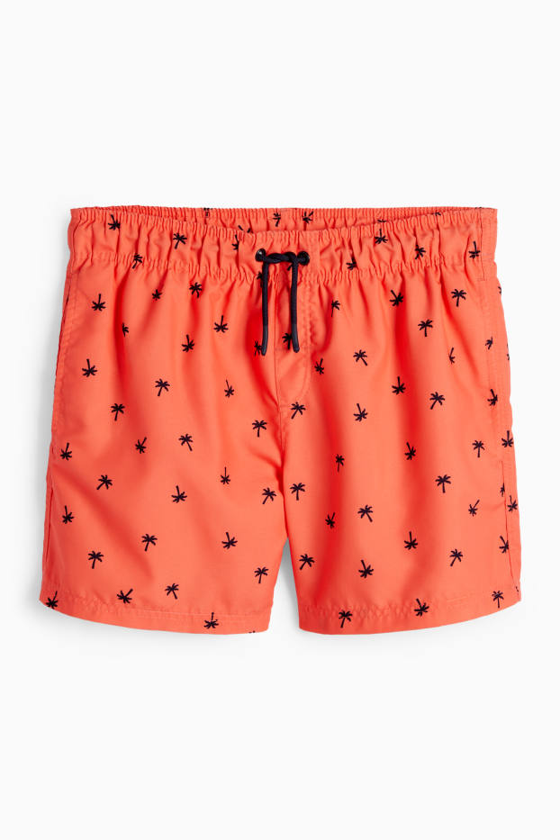 Enfants garçons - Palmiers - short de bain - orange