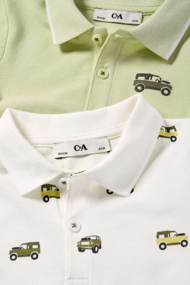 Niños - Pack de 2 - todoterrenos - polos - blanco / verde