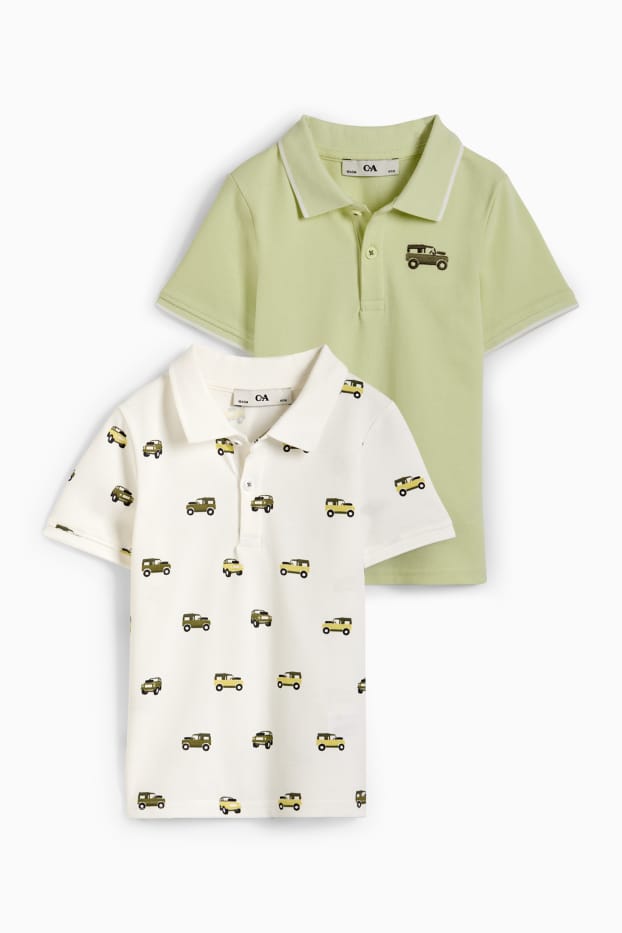 Niños - Pack de 2 - todoterrenos - polos - blanco / verde