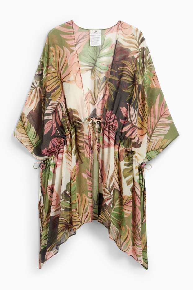 Dona - Quimono - estampat - verd/beix