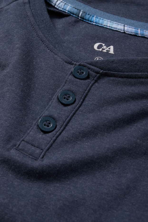 Hommes - Pyjashort - bleu foncé