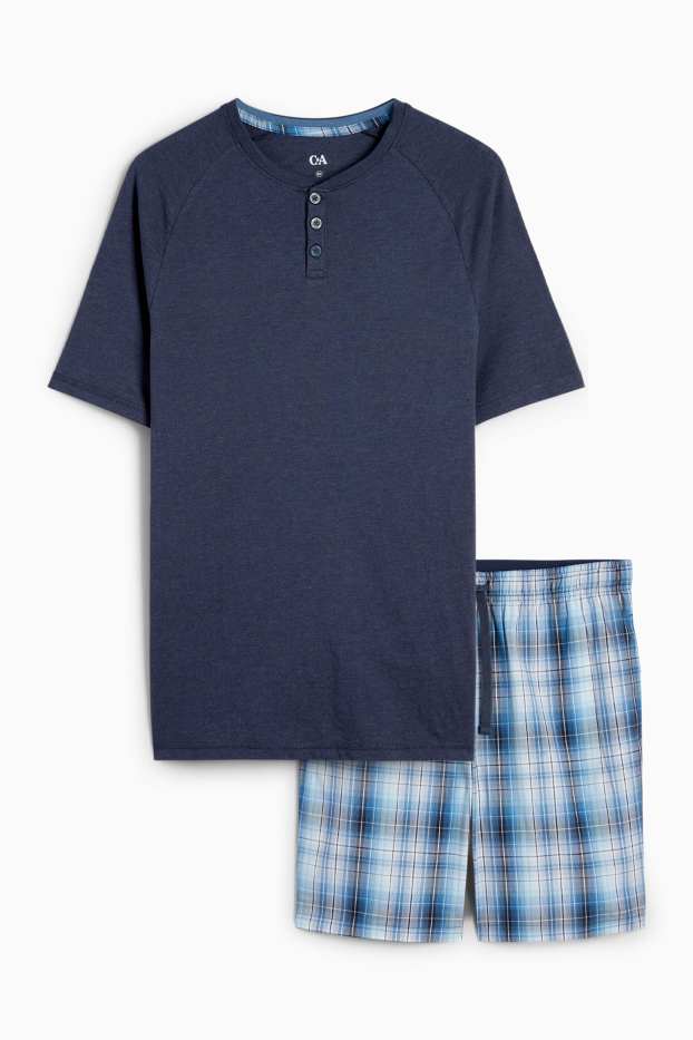 Hommes - Pyjashort - bleu foncé