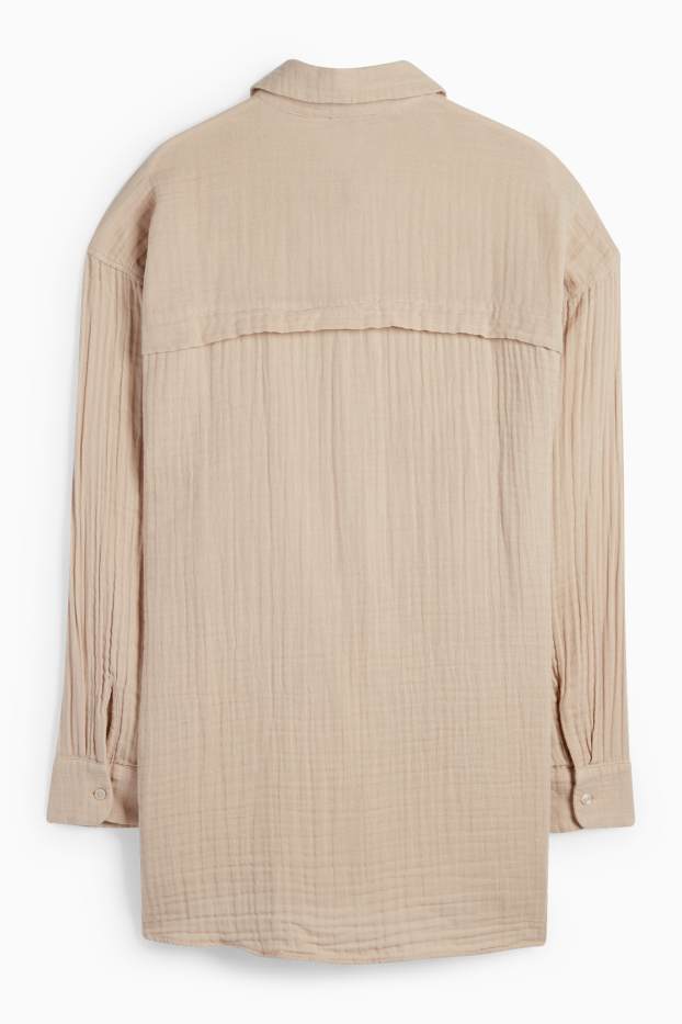 Women - Muslin blouse - light beige