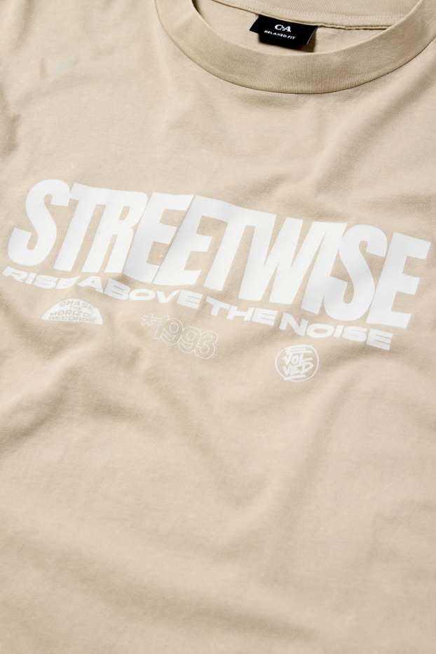 Bărbați - Tricou - relaxed fit - bej deschis