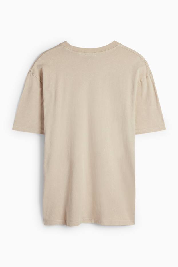 Bărbați - Tricou - relaxed fit - bej deschis