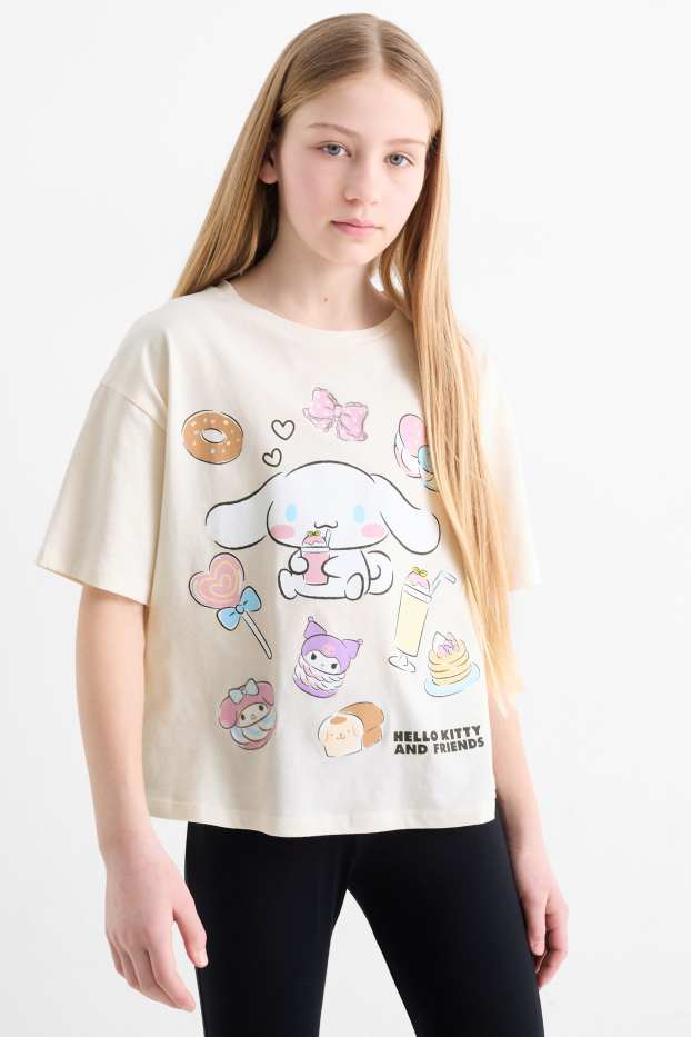 Kinder Mädchen - Hello Kitty and Friends - Kurzarmshirt - cremeweiß