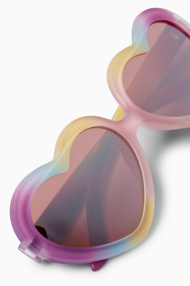 Copii - Fete - Inimă - ochelari de soare - cu model - violet