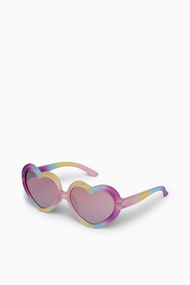 Copii - Fete - Inimă - ochelari de soare - cu model - violet