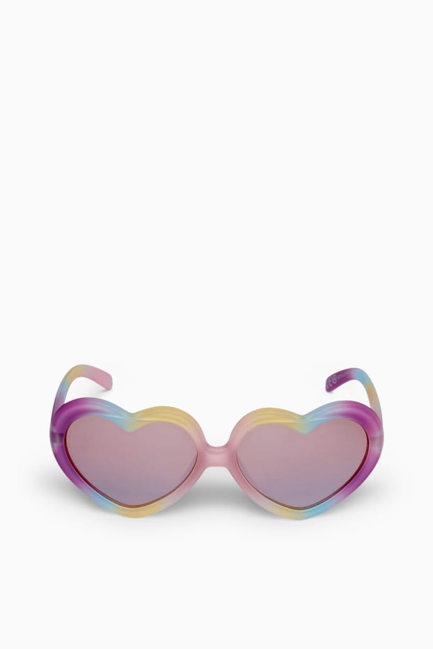 Copii - Fete - Inimă - ochelari de soare - cu model - violet