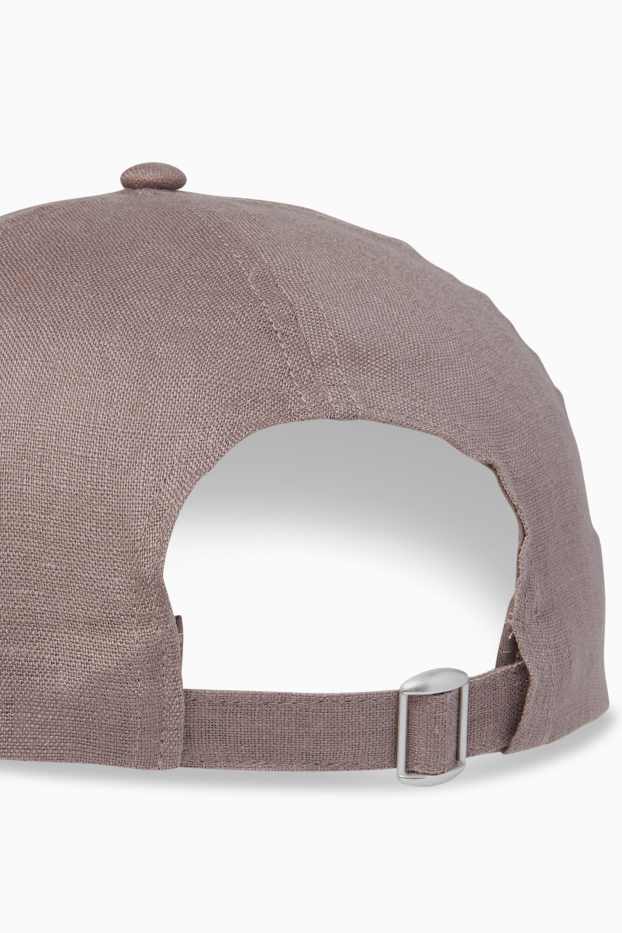 Heren - Linnen pet - bruin