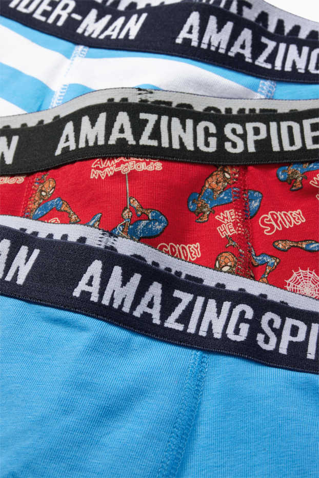 Kinder Buben - Multipack 3er - Spider-Man - Boxershorts - blau