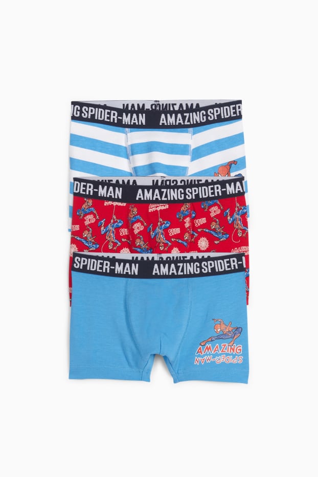 Kinder Buben - Multipack 3er - Spider-Man - Boxershorts - blau