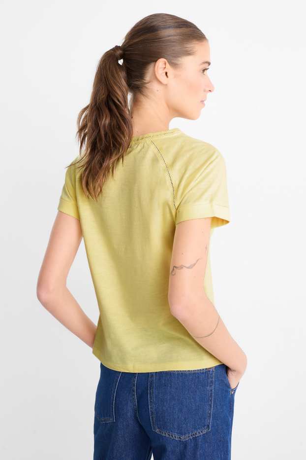 Femmes - T-shirt - regular fit - jaune