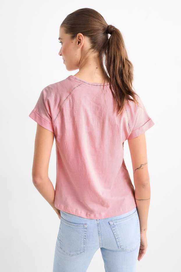Damen - T-Shirt - Regular Fit - pink