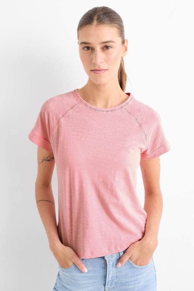 Damen - T-Shirt - Regular Fit - pink
