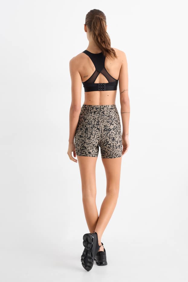 Women - Cycling shorts - 4 Way Stretch - patterned - UV protection - gray