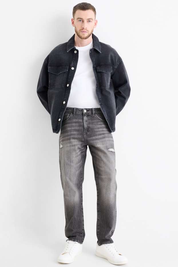 Uomo - Relaxed tapered jeans - jeans grigio chiaro