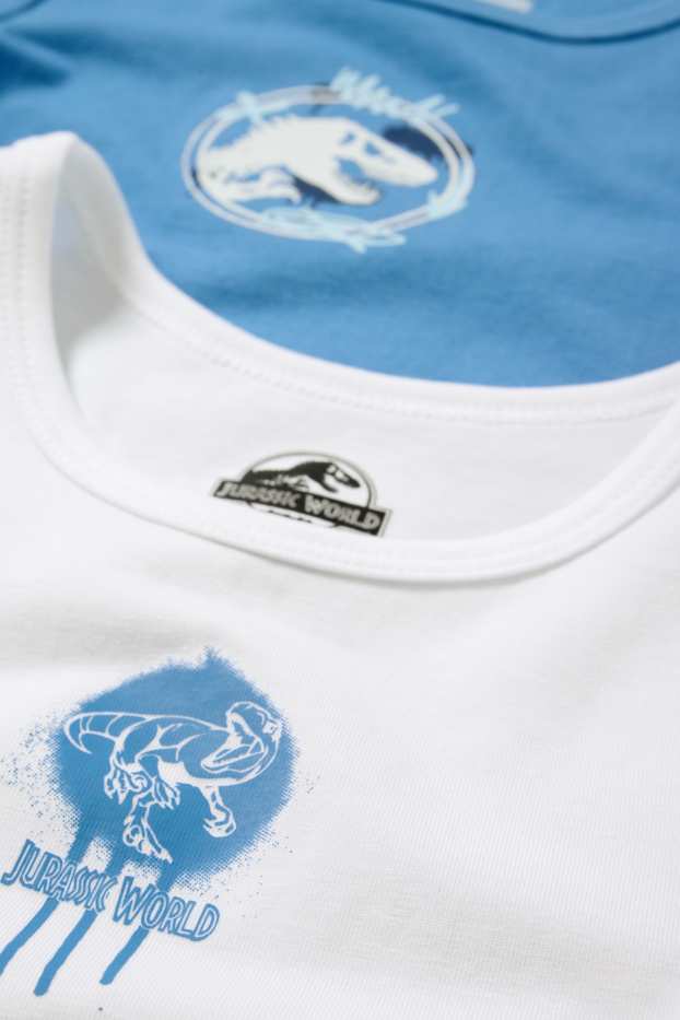 Kinderen: jongens - Set van 2 - Jurassic World - singlet - blauw