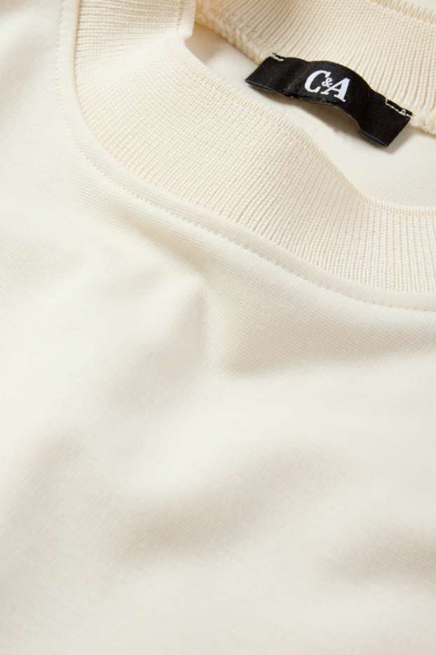 Damen - T-Shirt - Regular Fit - cremeweiß