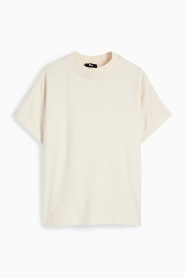 Damen - T-Shirt - Regular Fit - cremeweiß