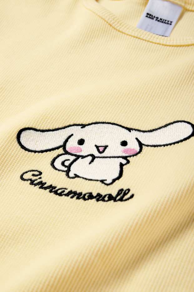 Kinder Mädchen - Cinnamoroll - Kurzarmshirt - gerippt - hellgelb