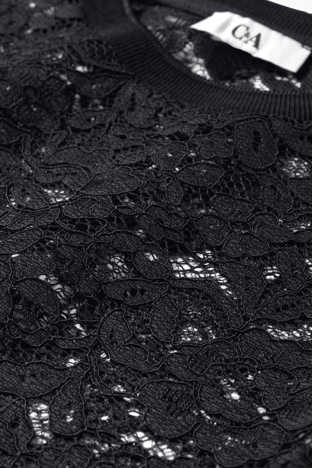 Damen - T-Shirt - Regular Fit - schwarz