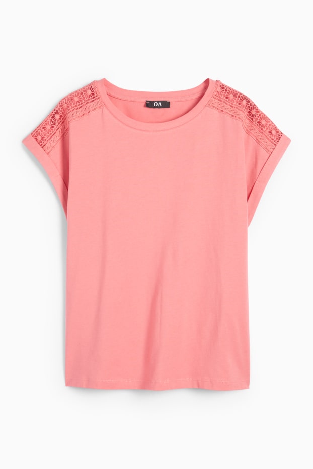 Dámské - Tričko - regular fit - růžová