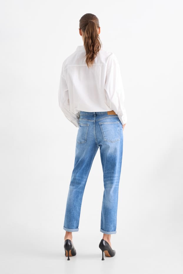 Damen - Boyfriend Jeans - Mid Waist - jeansblau