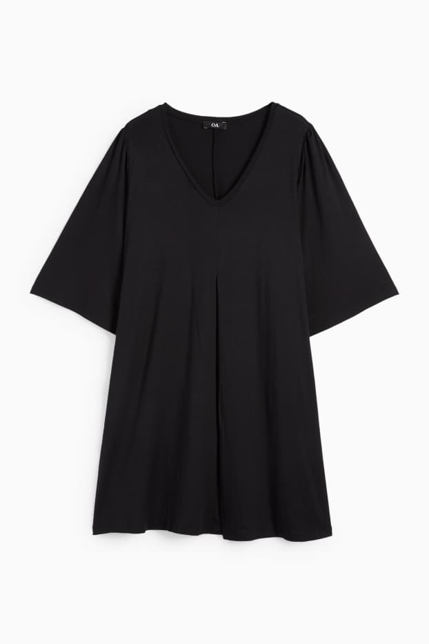 Femmes - T-shirt à col en V - noir