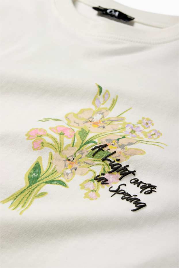 Dames - T-shirt - oversized - wit