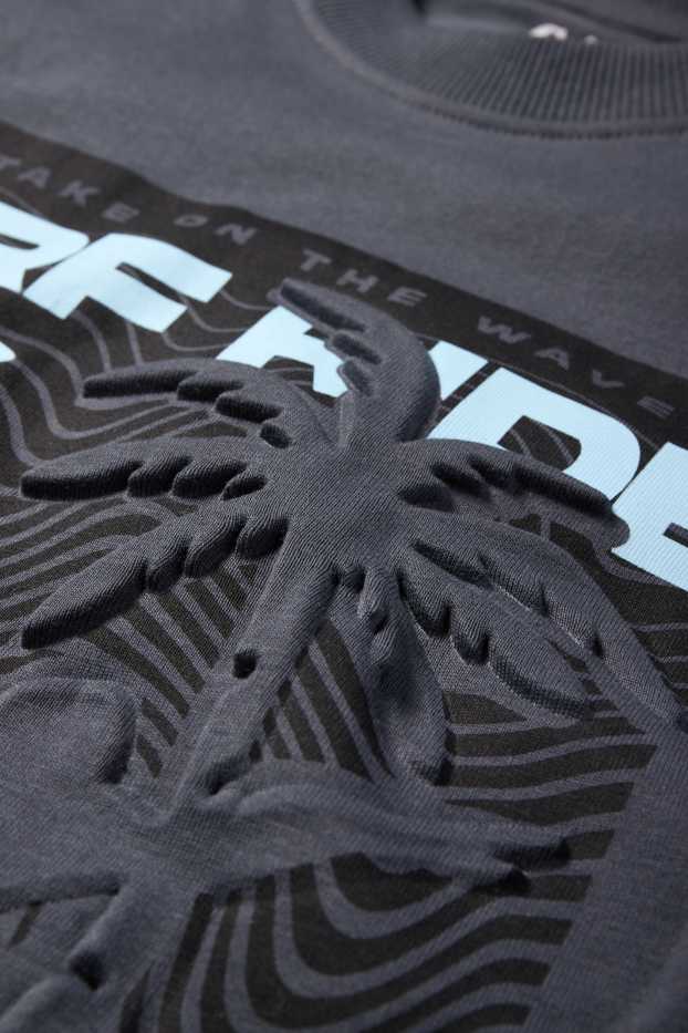 Kinderen: jongens - Surfer - T-shirt - donkergrijs