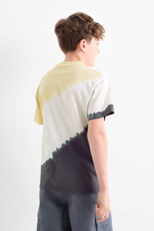 Enfants garçons - Skate - T-shirt - à motif - jaune clair