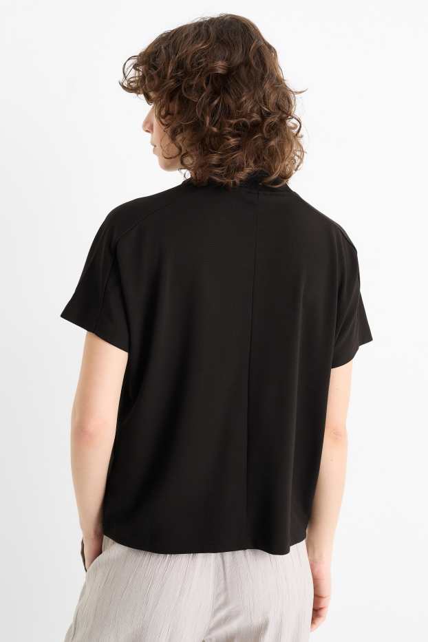 Damen - T-Shirt - Regular Fit - schwarz