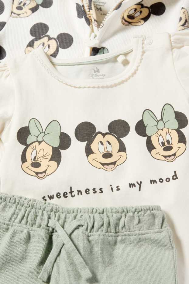 Baby Girls - Minnie Mouse - baby outfit - 3 piece - cremewhite