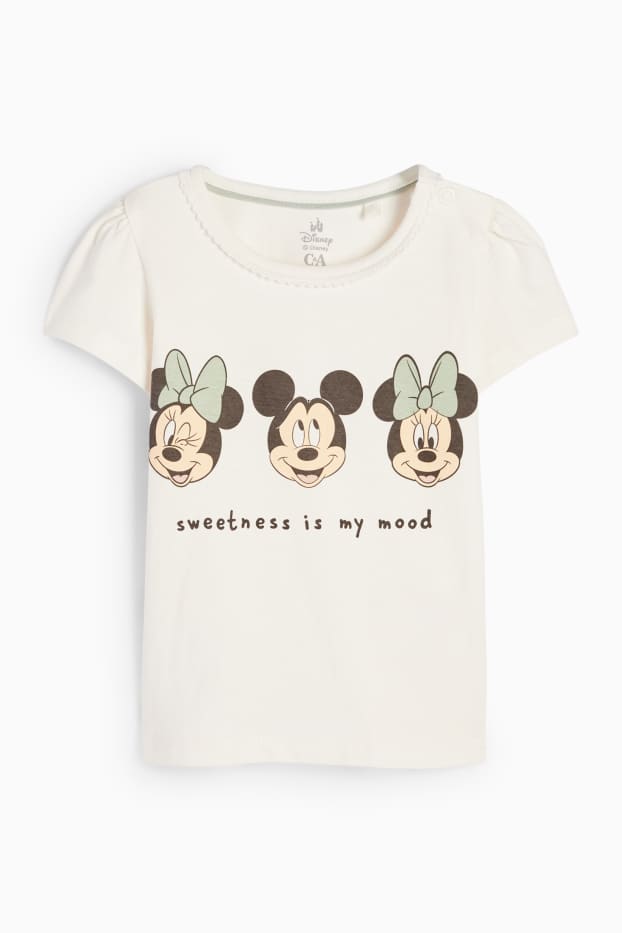 Baby Girls - Minnie Mouse - baby outfit - 3 piece - cremewhite