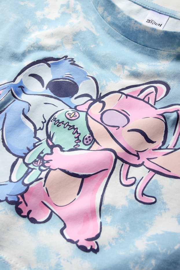 Enfants filles - Lilo & Stitch - ensemble - T-shirt et robe - 2 pièces - bleu  / noir