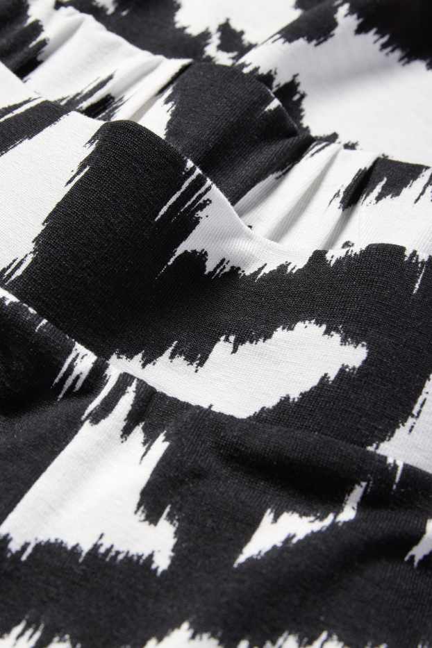 Femmes - Short - mid waist - à motif - noir / blanc