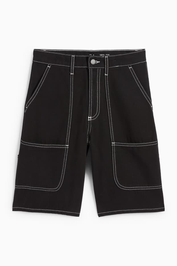 Copii - Băieți - Bermude de blugi - negru