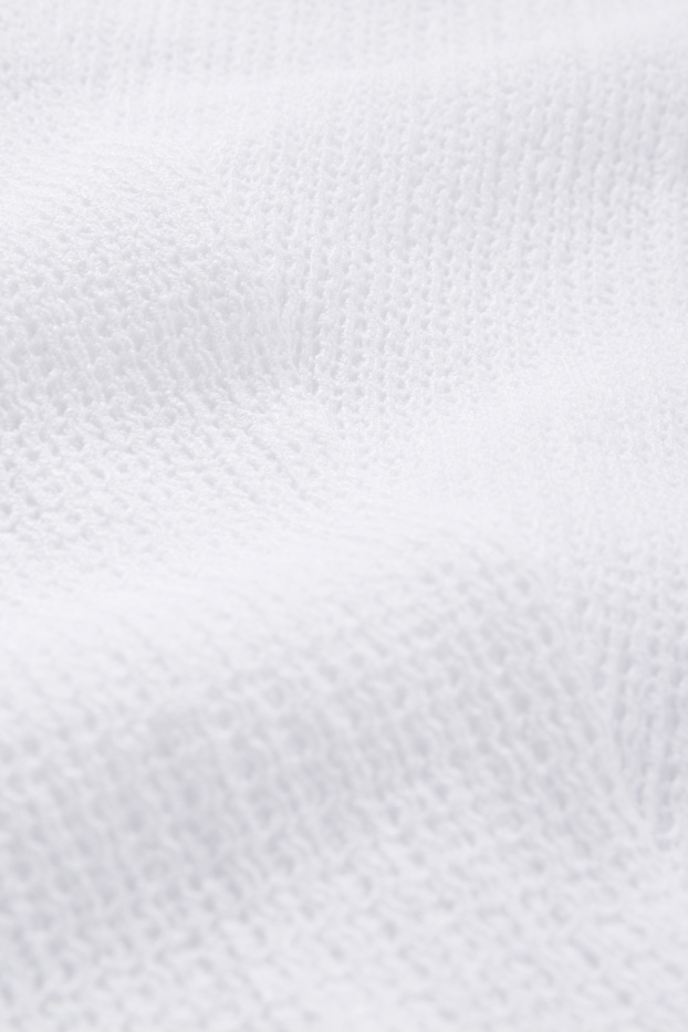 Women - T-shirt - textured - white