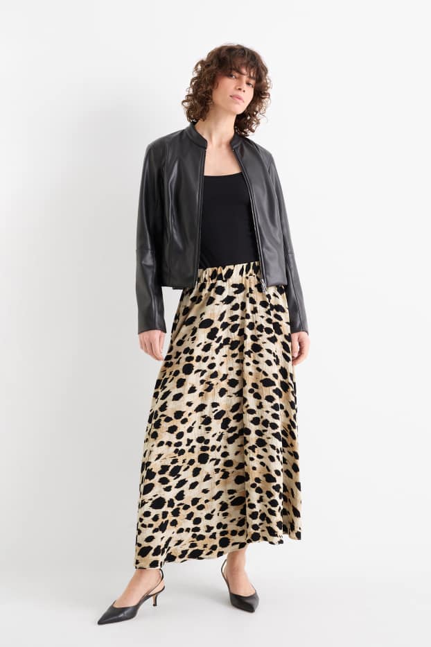 Dona - Faldilla - estampat de lleopard - beix