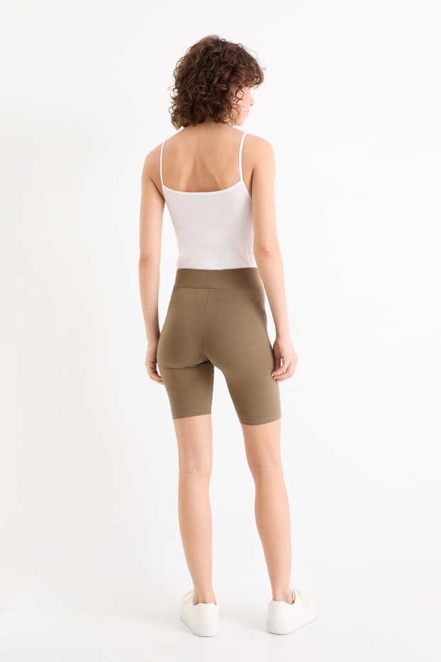 Mujer - Pack de 2 - shorts de ciclista - caqui