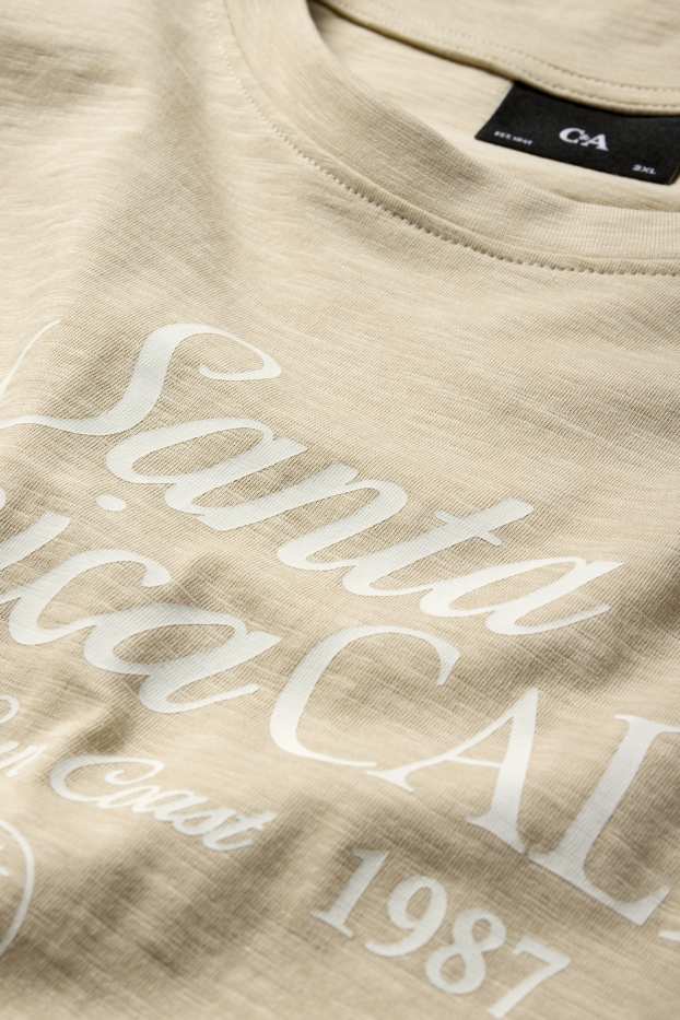 Herren - T-Shirt - Regular Fit - beige