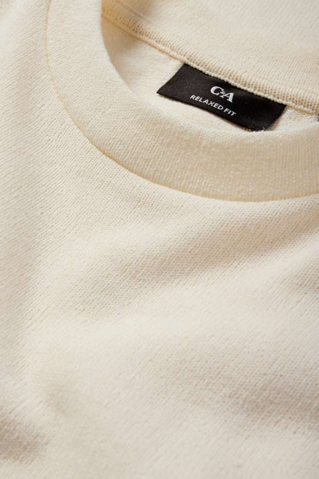 Uomo - T-shirt - relaxed fit - bianco crema