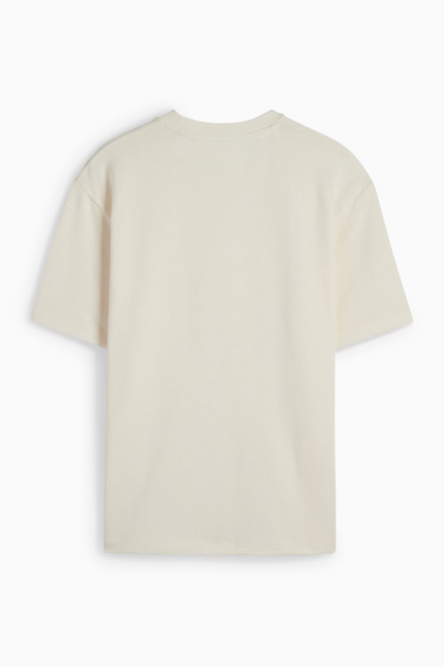 Uomo - T-shirt - relaxed fit - bianco crema