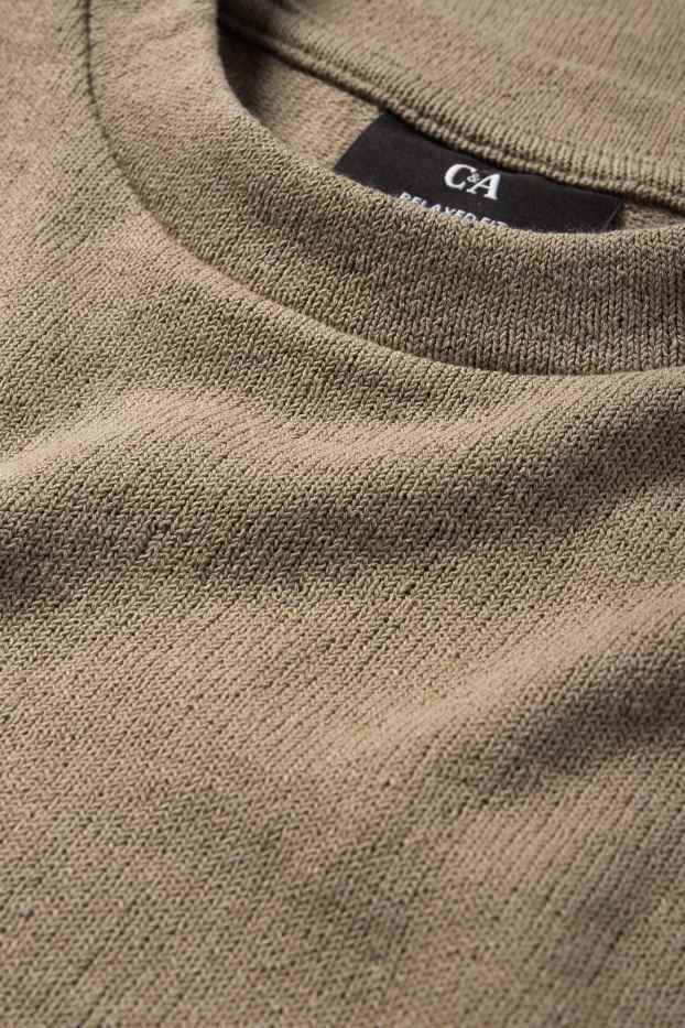 Hommes - T-shirt - relaxed fit - taupe