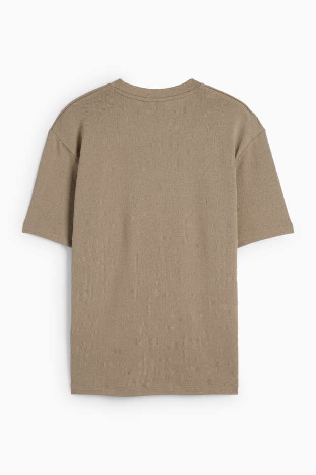 Hommes - T-shirt - relaxed fit - taupe
