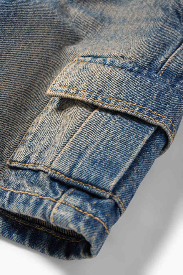 Bambini - Bermuda cargo in jeans - jeans blu