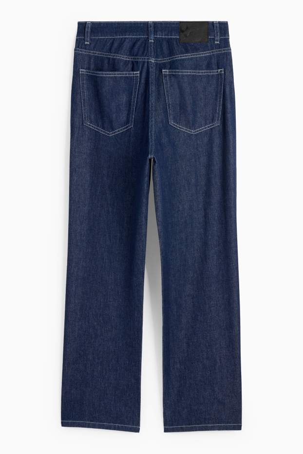 Femmes - Jean baggy - mid waist - jean bleu foncé